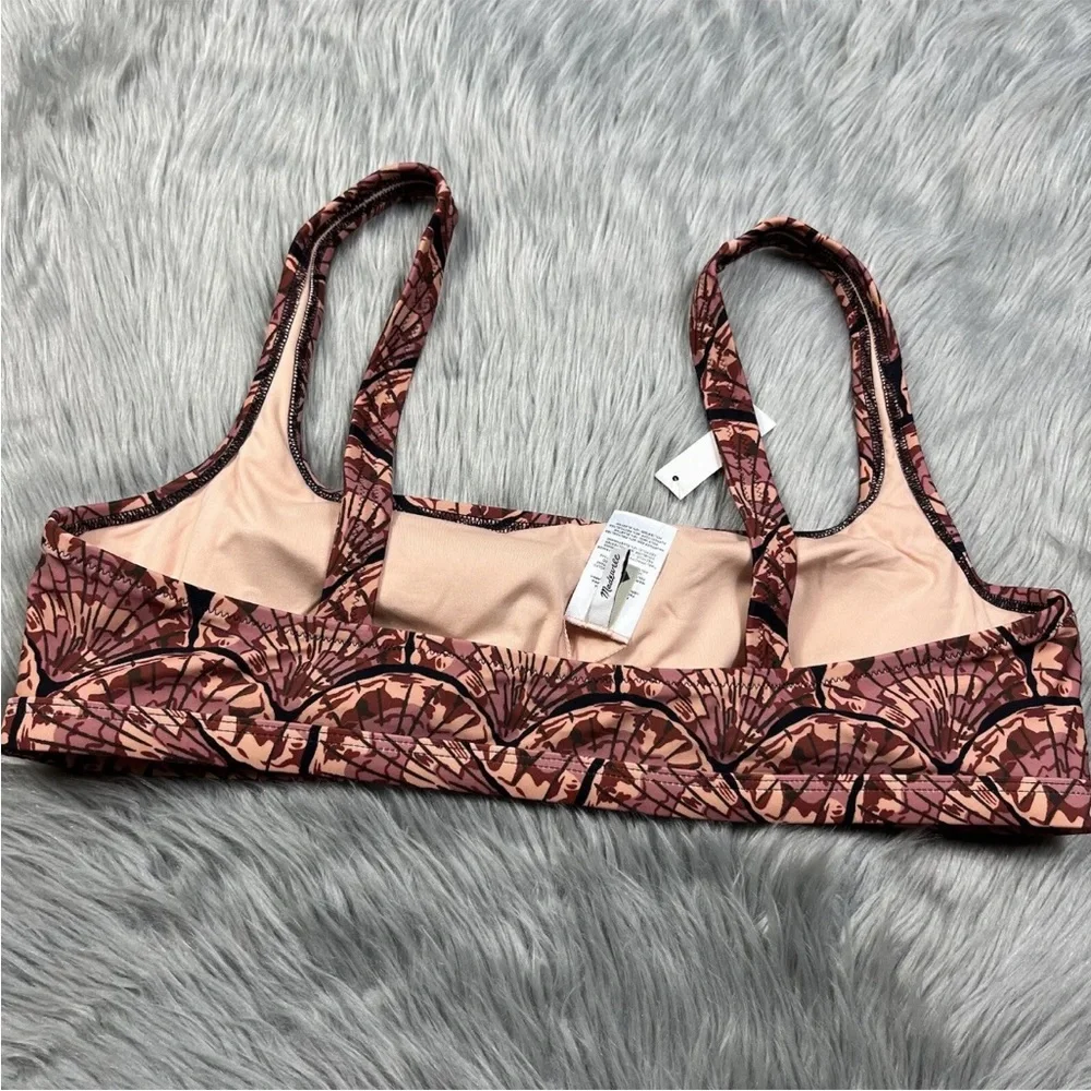 Madewell Second Wave Balconette Bikini Top Painted Seashells Size XL